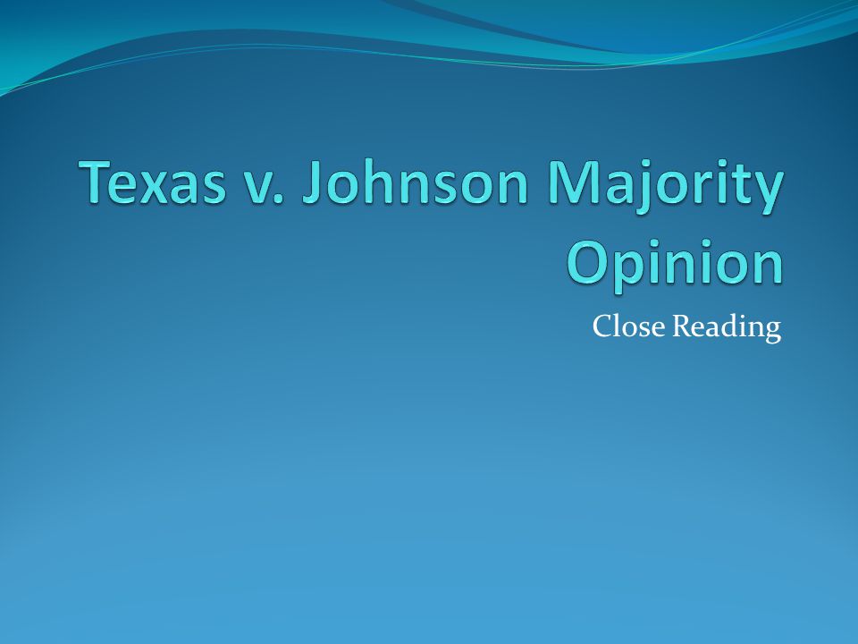 Essay written on texas vs. johnson